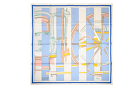HERMES Silk Scarves Women's Blue