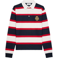 CELINE Blason Rugby Polo Shirt In Striped Jersey