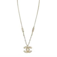 CHANEL Pearl Necklaces Women's Gold