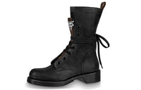 LOUIS VUITTON Lv Metropolis Ranger Small Cowhide Martin Boots Black Women's