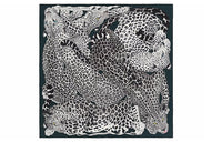 HERMES Silk Scarves Women's Gray