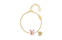 LOUIS VUITTON Metal Zircon Bracelets Women's Gold