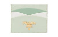 PRADA Saffiano Leather Card Holder Women's Aqua/aquamarine