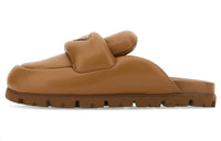 PRADA Rubber Sole Wrap-toe Slippers Women's Brown