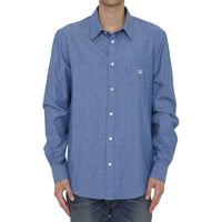 CELINE Triomphe Collared Long Sleeve Shirt