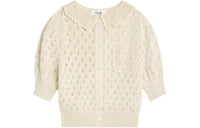 CELINE Cropped Cardigan In Pointelle Cotton