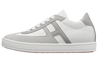 HERMES Boomerang Low-Top Stylish Skateboarding Shoes Women's White Gray