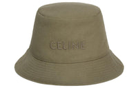 CELINE Cotton Bucket Hats Men's Army Green