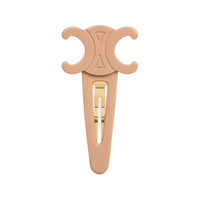 CELINE Acetate Steel Hair Clips Women's Nude
