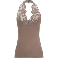 SAINT LAURENT Halter Lace Detailed Top