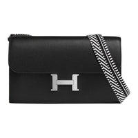 HERMES Constance Evergrain Calfskin Shoulder Bag Crossbody Bag Women's Black
