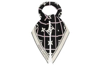 LOUIS VUITTON 100% Mulberry Silk Square Scarf Black