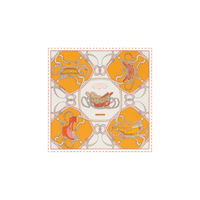 HERMES Silk Scarves Women's Orange