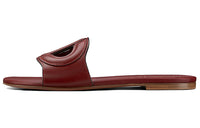 DIOR D-Club Slide Slippers Women's Red/Brown