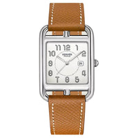 HERMES Wrist Watch Quartz Movement Cowhide Strap 37*29mm White Dial Women's Watch