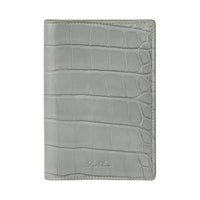 Loro Piana Crocodile Leather Passport Holder Women's Eucalyptus Color