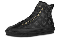 LOUIS VUITTON Lv Stellar High Top Sports Shoes 'Black Monogram' Women's