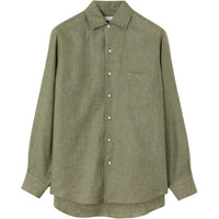 Loro Piana Shirt Men's Linen Green