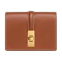 CELINE Triomphe Cow Leather Card Holder Women's Tawny