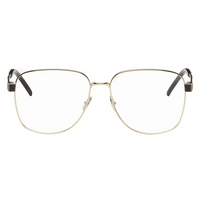 SAINT LAURENT Metal Irregular Shape Eyeglass Frames Women's Black