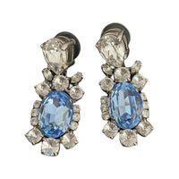 MIU MIU Alloy Gold-Plated Silver-Plated Diamond Gemstone Earrings Women's Multicolor