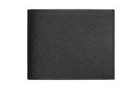 HERMES Citizen Twill Epsom Calfskin Wallet Men's Black/Midnight Blue/Sangyoubale Blue
