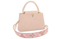 LOUIS VUITTON Capucines Taurillon Leather Capusin Shoulder Handbag Medium Size Women's Shell Pink