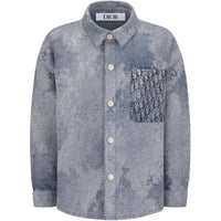 DIOR SS24 Shirt Gray Blue Kids'