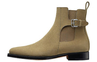 HERMES Ankle Boots Men Camel