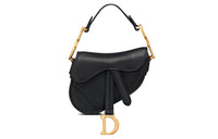 DIOR Goatskin One Shoulder Handbags Extra Mini Women's Black