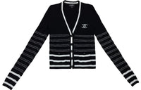 CHANEL Cashmere Sweaters Women's Black/White