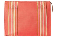 Loro Piana Cotton Linen Clutch Women's Pink