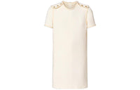 LOUIS VUITTON Short Sleeved Dress Women's Ecru