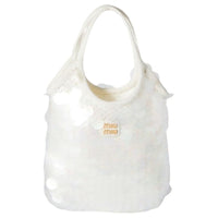 MIU MIU Ivy Cotton Shoulder Bag, Crossbody Bag, Handbag Women's White