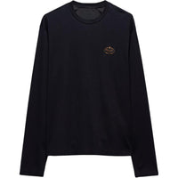 PRADA Logo Embroidered Long Sleeved T Shirt