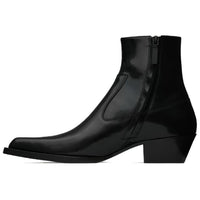 SAINT LAURENT Ankle Boots 4cm Women's Black