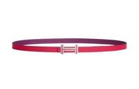 HERMES Leather Belts Women's Mexican Pink/Silver Lotus Purple