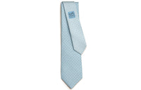 HERMES Tie Men's Sky Blue/White