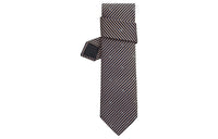 HERMES Silk Tie Men's Marine Blue/Orange