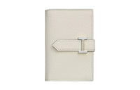 HERMES Bearn Mysore Goat Skin Wallet Mini Women's 0T Mushroom White