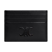 CELINE Triomphe Calfskin Card Holder Women's Black