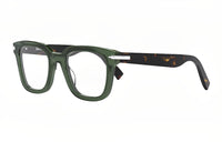 DIOR Green Square Glasses With Havana Frame