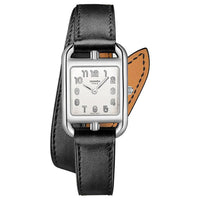 HERMES Wrist Watch Quartz Movement Cowhide Strap 31mm Silver Dial Women's Watch