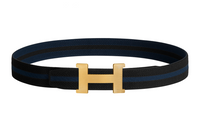 HERMES Belt Men's Black Width: 3.8cm
