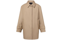 LOUIS VUITTON Oversized Detail Gabardine Coat Coats Women's Brown