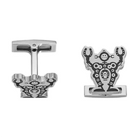 HERMES Palladium-Plated Cufflinks Men's Silver