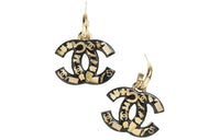 CHANEL Stud Earrings Women's Black