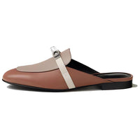 HERMES Wrap toe Slippers Women's Pearlescent Rose