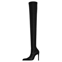 SAINT LAURENT NINA Over-the-knee Boots 11cm Women's Black