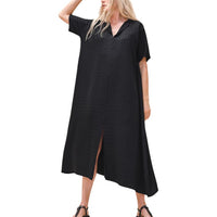 HERMES Short-Sleeved Dresses Women's Black